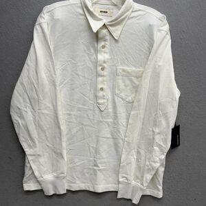 Buck-mason Men's White and Cream Shirt